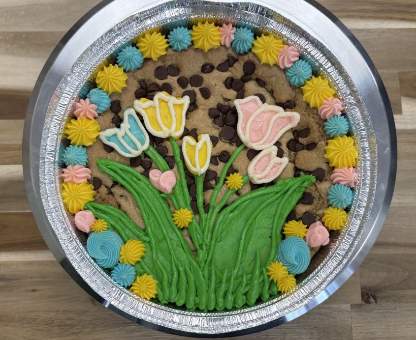 Gluten Free Easter Flowers Cookie Cake